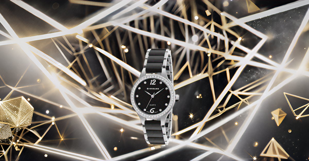 Giordano Analog Watch for Women, Diamond-Set with Metal Strap Ladies Water Resistant Wrist Watch for Female | GZ-60065-22